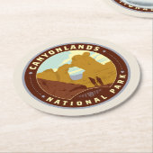 Nationaal park Canyonlands Ronde Kartonnen Onderzetter (Gebogen)