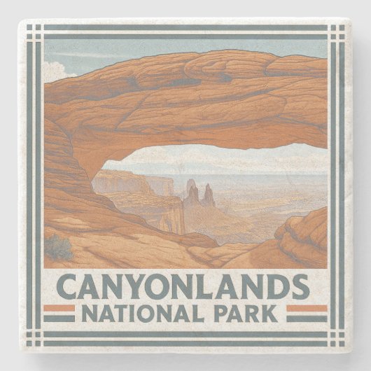Nationaal park Canyonlands Stenen Onderzetter (Voorkant)