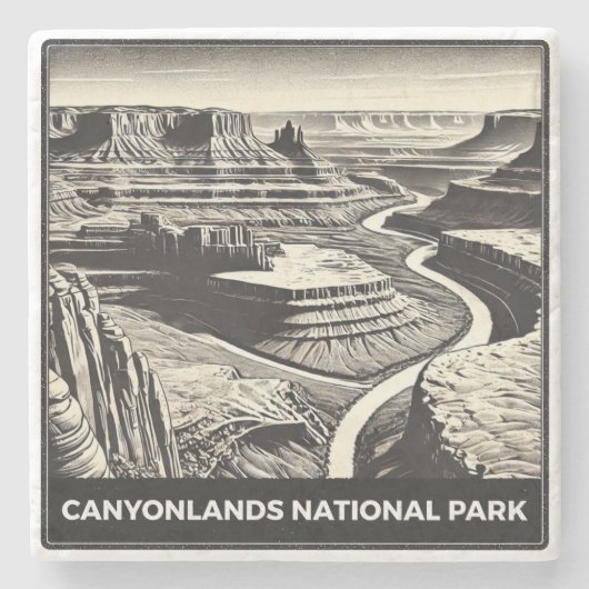 Nationaal park Canyonlands Stenen Onderzetter (Voorkant)