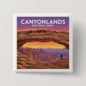 Nationaal Park  Canyonlands Vierkante Button 5,1 Cm (Voorkant)