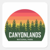 Nationaal park Canyonlands Vierkante Sticker (Voorkant)