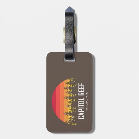 Nationaal park Capitol Reef Bagagelabel (Achterkant verticaal)