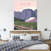 Nationaal park Capitol Reef Canvas Afdruk (Insitu (Slaapkamer))