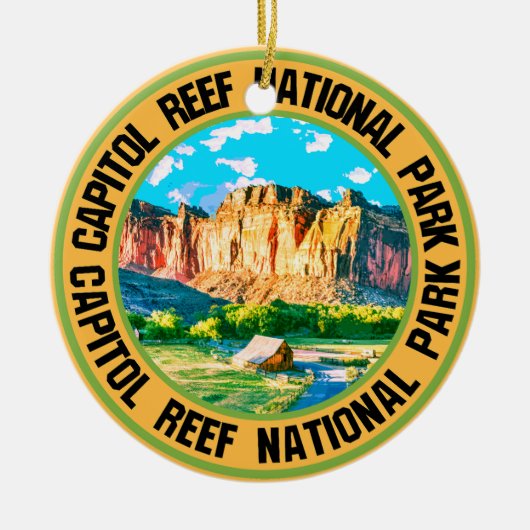 Nationaal park Capitol Reef Keramisch Ornament (Voorkant)