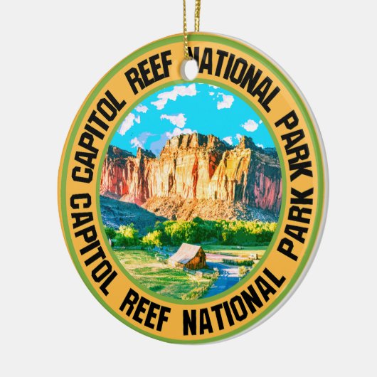 Nationaal park Capitol Reef Keramisch Ornament (Links)