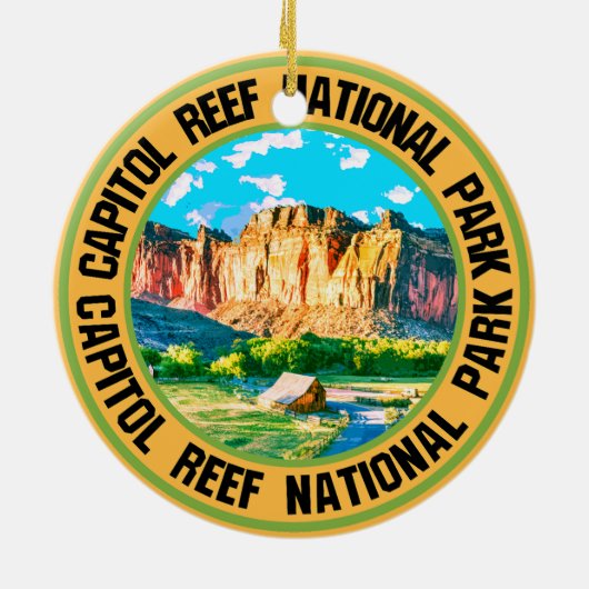 Nationaal park Capitol Reef Keramisch Ornament (Achterkant)