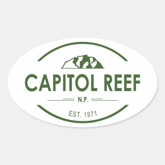 Nationaal park Capitol Reef Ovale Sticker (Voorkant)