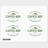 Nationaal park Capitol Reef Ovale Sticker (Vel)