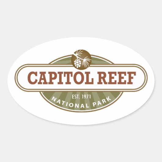 Nationaal park Capitol Reef Ovale Sticker (Voorkant)