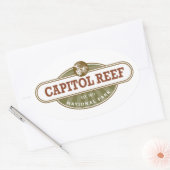 Nationaal park Capitol Reef Ovale Sticker (Envelop)