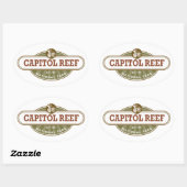 Nationaal park Capitol Reef Ovale Sticker (Vel)