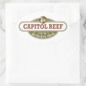 Nationaal park Capitol Reef Ovale Sticker (Tas)
