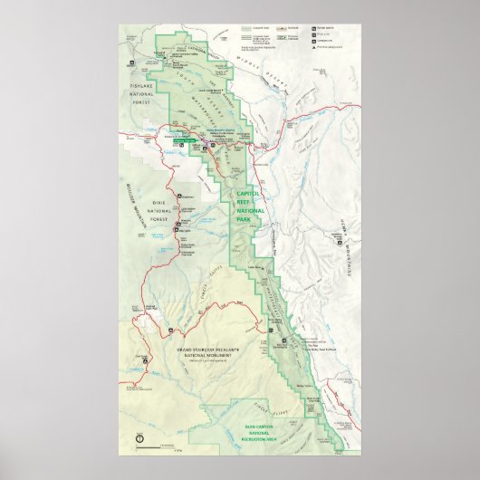 Nationaal park Capitol Reef Poster (Voorkant)