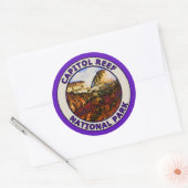 Nationaal park Capitol Reef Ronde Sticker (Envelop)