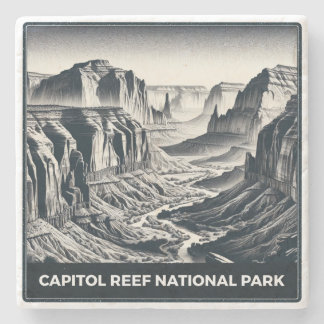 Nationaal park Capitol Reef Stenen Onderzetter
