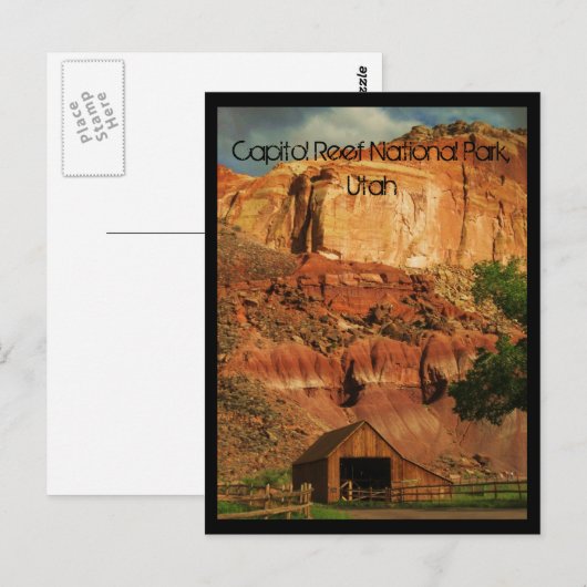 Nationaal park Capitol Reef, Utah Briefkaart (Voorkant / Achterkant)