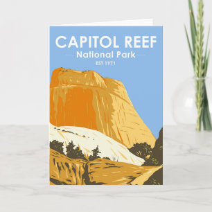  Nationaal park Capitol Reef Utah Golden Thron Kaart