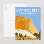Nationaal park Capitol reef Utah Golden Throne Briefkaart (Voorkant / Achterkant)