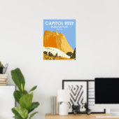 Nationaal park Capitol reef Utah Golden Throne Poster (Thuiskantoor)