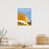 Nationaal park Capitol reef Utah Golden Throne Poster (Keuken)