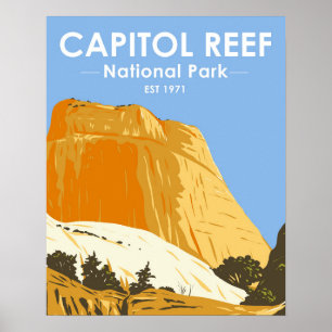Nationaal park Capitol reef Utah Golden Throne Poster