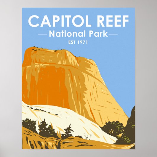 Nationaal park Capitol reef Utah Golden Throne Poster (Voorkant)