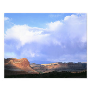 Nationaal park Capitol Reef, Utah. VS. Cumulus Foto Afdruk
