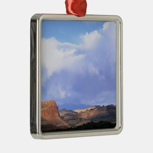 Nationaal park Capitol Reef, Utah. VS. Cumulus Metalen Ornament (Rechts)