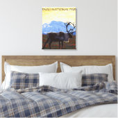 Nationaal Park Cariou Scene - Denali, Alaska Canvas Afdruk (Insitu (Slaapkamer))