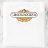 Nationaal park Carlsbad Caverns Ovale Sticker (Tas)