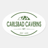 Nationaal park Carlsbad Caverns Ovale Sticker (Voorkant)