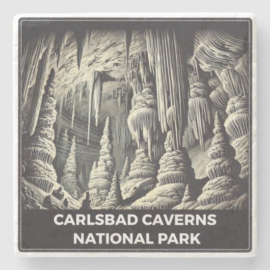 Nationaal park Carlsbad Caverns Stenen Onderzetter (Voorkant)