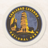 Nationaal park Carlsbad Ronde Kartonnen Onderzetter (Voorkant)