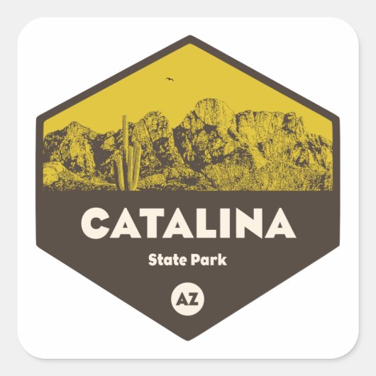 Nationaal Park Catalina, Arizona Vierkante Sticker (Voorkant)