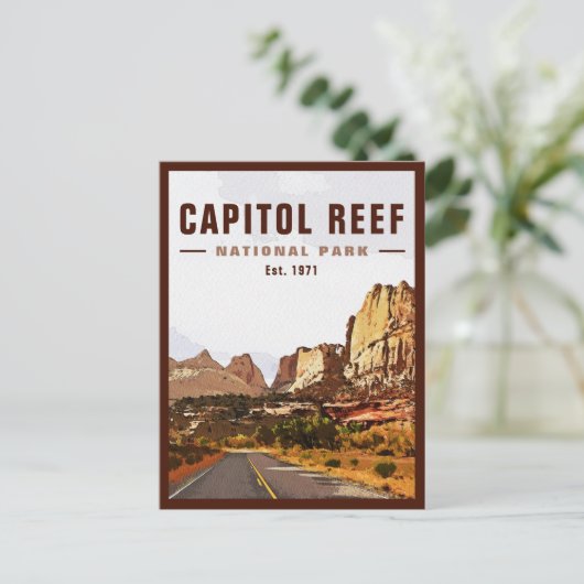 Nationaal Park Cathedraal vallei van Capitol Reef Briefkaart (Staand voorkant)