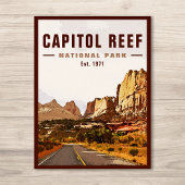 Nationaal Park Cathedraal vallei van Capitol Reef Briefkaart