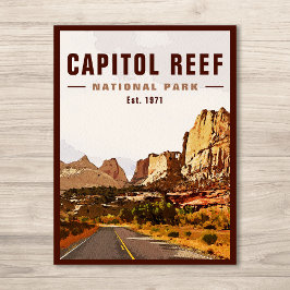 Nationaal Park Cathedraal vallei van Capitol Reef Briefkaart