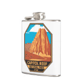 Nationaal Park Cathedraal vallei van Capitol Reef Heupfles (Links)
