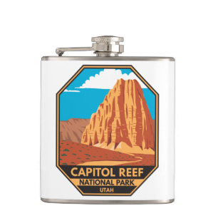 Nationaal Park Cathedraal vallei van Capitol Reef Heupfles