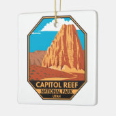 Nationaal Park Cathedraal vallei van Capitol Reef Keramisch Ornament (Links)