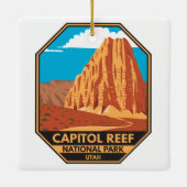 Nationaal Park Cathedraal vallei van Capitol Reef Keramisch Ornament (Achterkant)