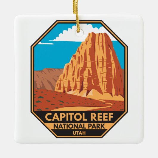Nationaal Park Cathedraal vallei van Capitol Reef Keramisch Ornament (Voorkant)