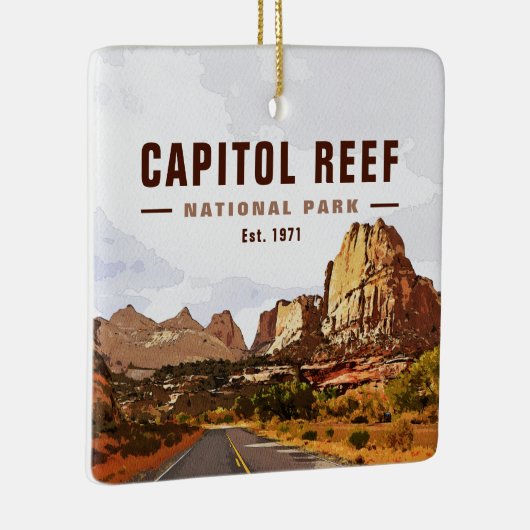 Nationaal Park Cathedraal vallei van Capitol Reef Keramisch Ornament (Rechts)