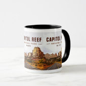 Nationaal Park Cathedraal vallei van Capitol Reef Mok (Voorkant rechts)