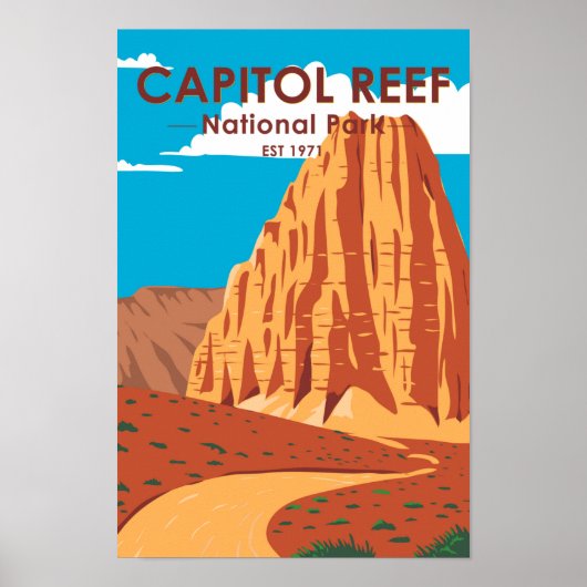 Nationaal Park Cathedraal vallei van Capitol Reef Poster (Voorkant)