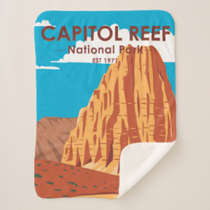Nationaal Park Cathedraal vallei van Capitol Reef Sherpa Deken