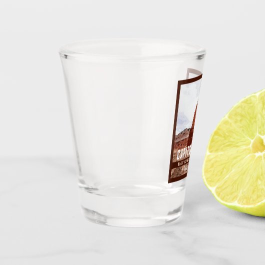 Nationaal Park Cathedraal vallei van Capitol Reef Shot Glas (Links)
