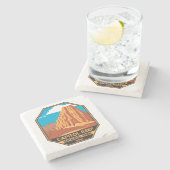 Nationaal Park Cathedraal vallei van Capitol Reef Stenen Onderzetter (Zijkant)