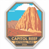 Nationaal Park Cathedraal vallei van Capitol Reef Sticker (Voorkant)
