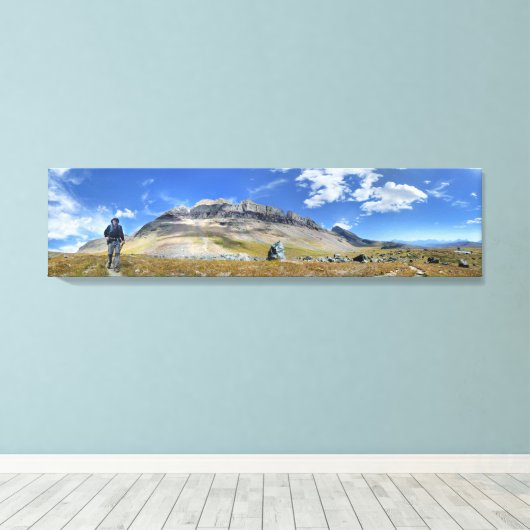Nationaal park Cathedral Peak - Glacier Canvas Afdruk (Insitu (Houten vloer))